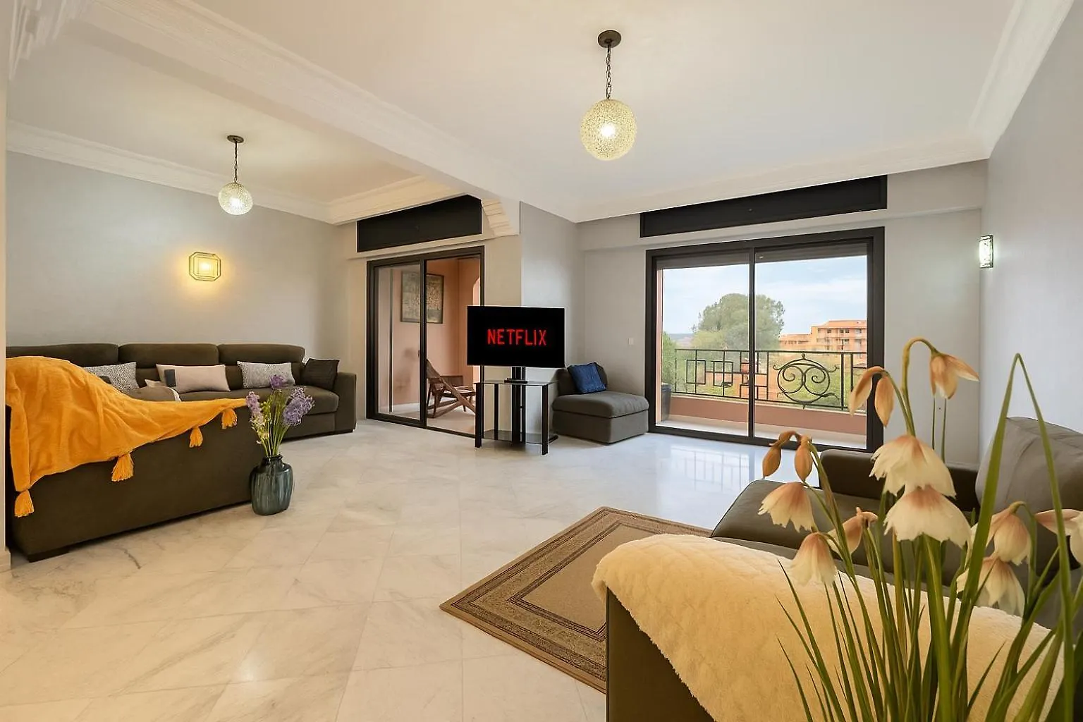 Luxurious M Avenue Hivernage - Next To Pestana Cr7 - Panoramic View & Pool Marrakesz Apartament