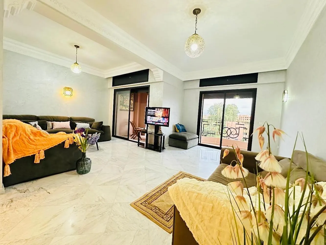 Sunny 2Bdr With Panoramic View - Next To Pestana Cr7 & M Avenue - Hivernage Garden Marrakesh Morocco