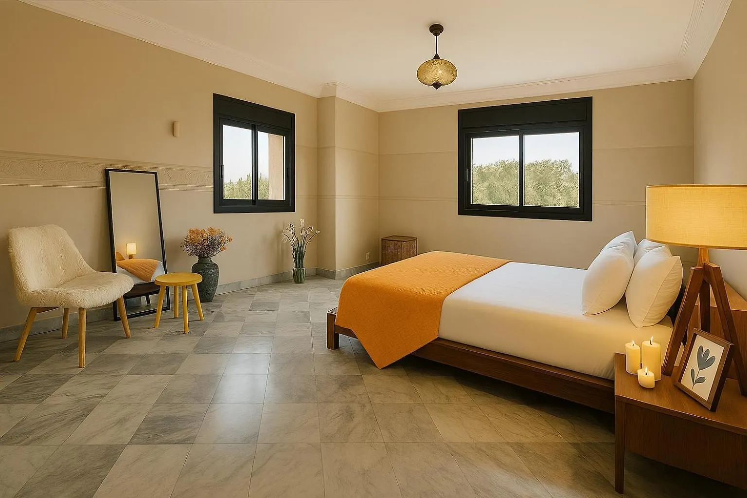 Apartment Sunny 2Bdr With Panoramic View - Next To Pestana Cr7 & M Avenue - Hivernage Garden Marrakesh