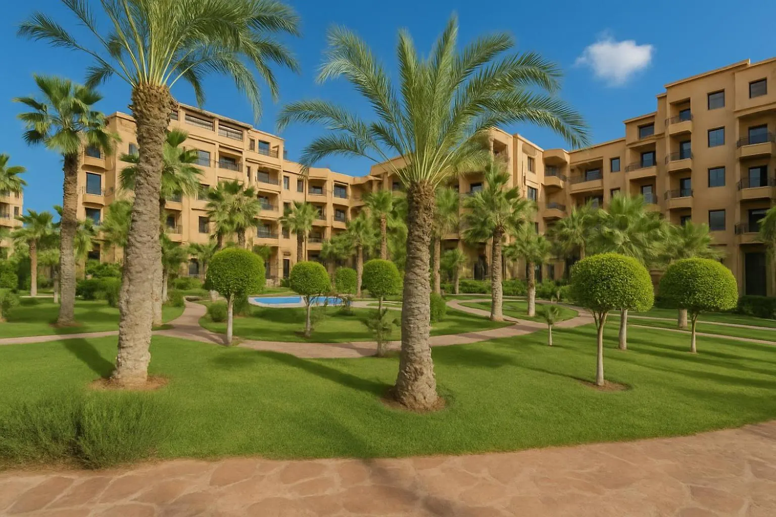 Sunny 2Bdr With Panoramic View - Next To Pestana Cr7 & M Avenue - Hivernage Garden Marrakesh Apartment